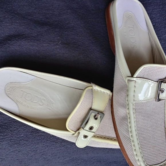 tods backless loafers